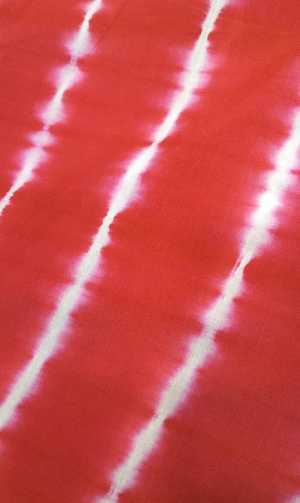 Red Trendy Tie And Dye Modal Silk Fabric (  1 Mtr ) - Luxurion World