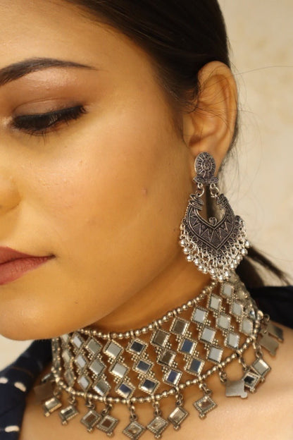 Trendy Choker necklace with Earrings Luxurionworld