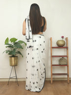 White Bengal Cotton Polka Dots Saree - Luxurion World