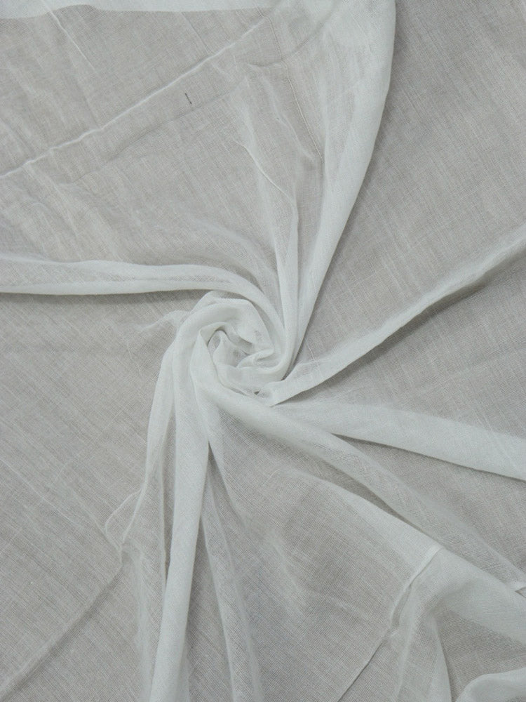 White Bengal Cotton Polka Dots Saree - Luxurion World
