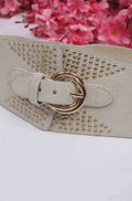 White Elastic Belt with Gold Beads - Professional Accessory - Luxurion World