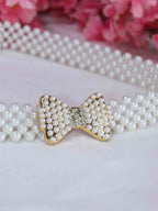 White Pearl Bead Belt - Elegant Accessory for Formal Attire - Luxurion World