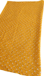 Yellow Bandhani Cotton Silk Fabric (  1 Mtr ) - Luxurion World