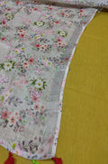 Yellow Digital Printed Linen Two Piece Unstitched Suit Set - Luxurion World